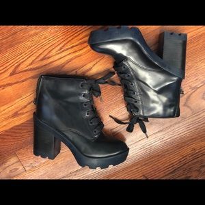 Aldo Chunky Heel Boots.